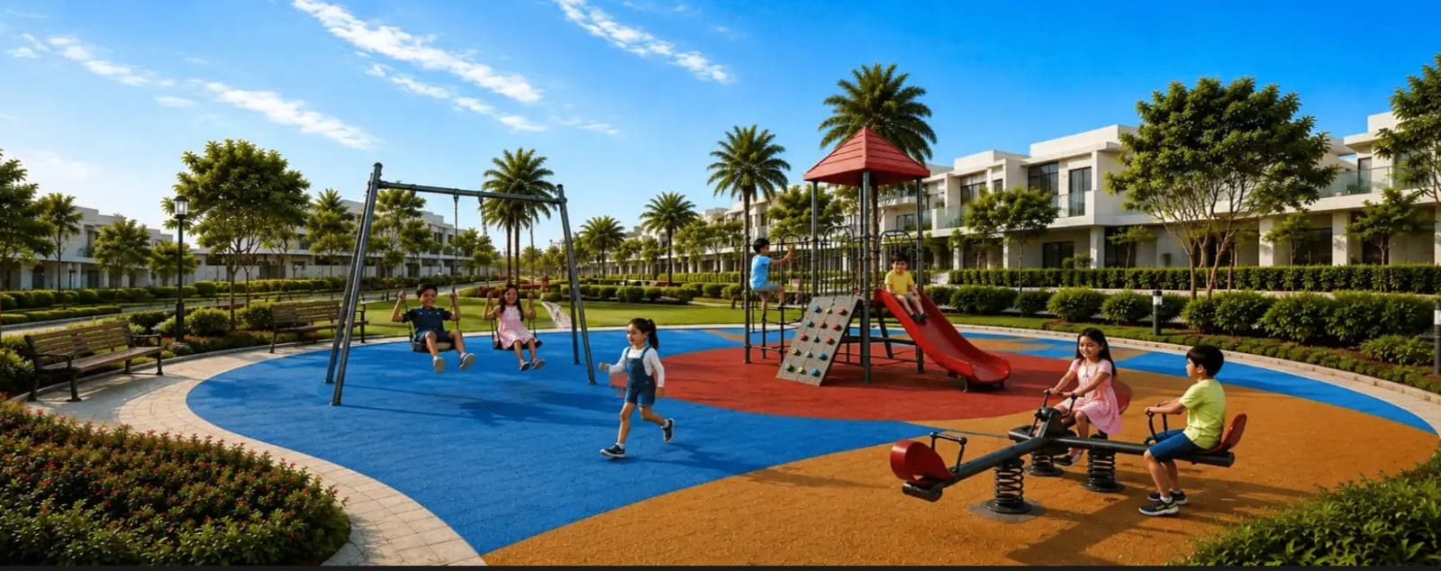 Township children activity arena and landscaped recreation park in Lucknow
